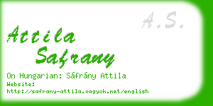 attila safrany business card